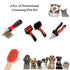 Dog Brush Kit (4 Pieces) - For Shedding, Undercoat Rake for Dogs, Small or large Long and Short Haired Dog, Cat, and Puppy- Safe & Effective inclu...