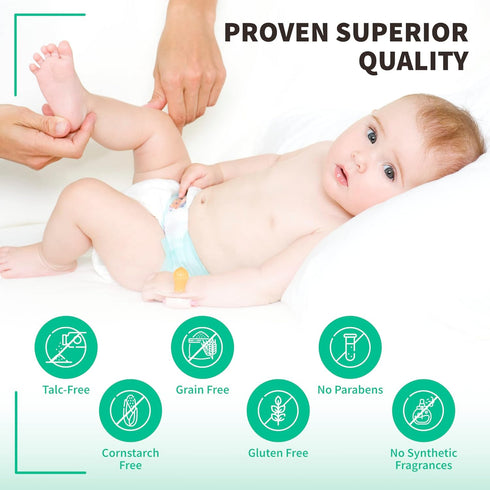 Bentonite Clay Baby Powder, Pure Calcium Bentonite Clay Food Grade Baby Powder for Sensitive Skin, Travel Size Baby Powder, Gentle Baby Skin Care...