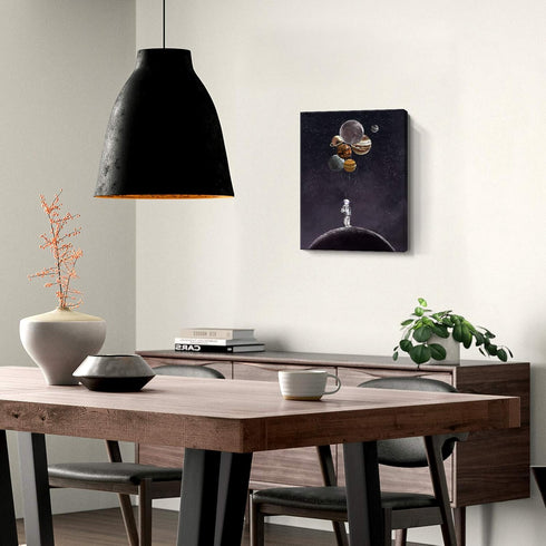 ARTZON Inspirational Wall Art Canvas Print Astronaut Holding Planet Creative Picture Framed Artwork for Bedroom, Bathroom, Living Room, Office, 12...