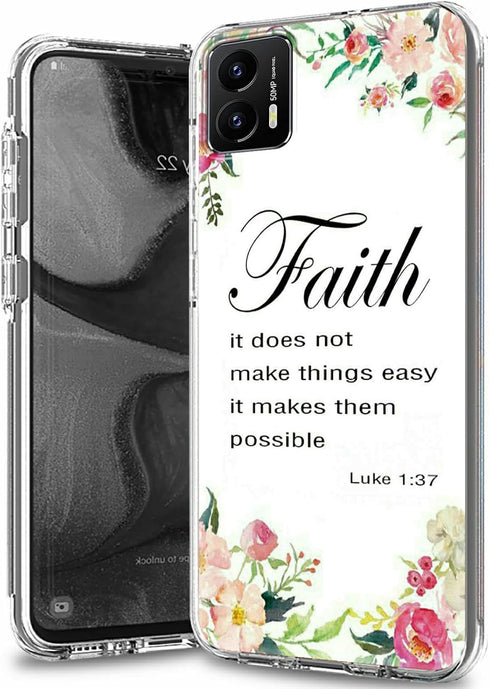 for Motorola Moto G 5G 2023 Clear Case with 1-37 Bible Verse Christian Pattern for Women Men Dual Layer Hybrid Soft TPU Hard PC Shockproof Protect...