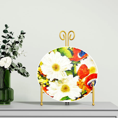 Plate Stand and Holder Display Stand 12 Inch, Gold Iron Picture Frame Stand for Display, Collapsible and Portable Easel Stand for Table (2 Pack)...