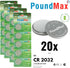 CR 2032 Batteries 3v Lithium Coin Cell Battery Combo Pack - 20 Count...