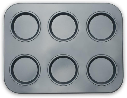 Fox Run Non-Stick Baking Pan, 6 Cup Large Muffin Top, Metallic...
