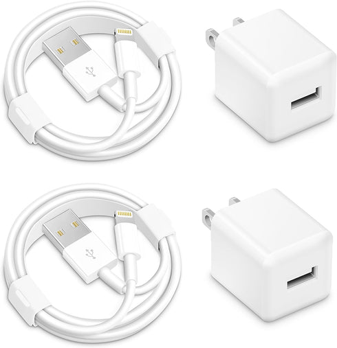 i Phone Charger,2Pack 6FT 5W USB to Lightning Cable Quick Fast Charging Cord USB Wall Chargers Power Adapter for i Phone 13/12/11/X/8 Plus/XR/XS M...