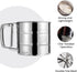 Flour Sifter, Stainless Steel Sifter for Baking, Double Layer Fine Mesh Baking Sifter, One Hand Press Crank Sifter for Powdered Sugar Shaker Duste...