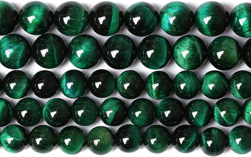 38PCS 10mm Top AAA Green Tiger Eye Beads Natural Stone Round Loose Beads for Jewelry Making DIY Bracelet,Necklace, Earrings 15" Inch...