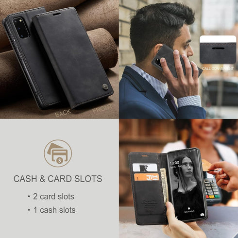 Kowauri Galaxy S20 FE 5G Leather Wallet Case - Classic Design With Card Slot and Magnetic Closure Flip Fold for Samsung Galaxy S20 Fan Edition 5G ...