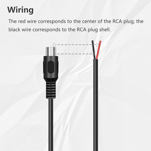 2 Pack RCA Female to Speaker Wire, RCA Female Plug Adapter Connector to Bare Wire Open End Audio Cable for Amplifier Audio Video Receiver Speakers...