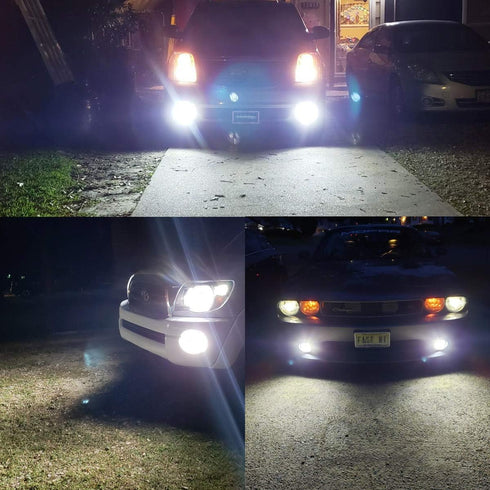 H3 LED Fog Light Bulbs, 2000 Lumens Extremely Bright 3030-SMD H3 LED Bulbs with Projector for Auto Motorcycle Cars Trucks SUV Fog DRL Lights(6000K...