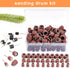 162 Pieces Sanding Drums Kit Drum Sander for Drill with Storage Box Including 150 Pieces Sanding Band Sleeves and 12 Pieces Drum Mandrels for Rota...