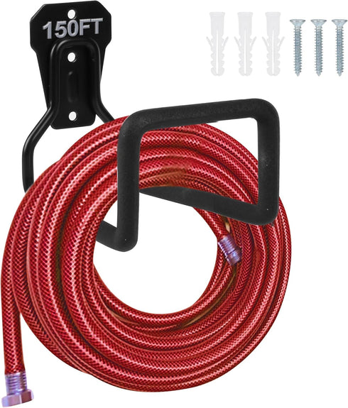 Metal Garden Hose Holder - Heavy Duty Hose Hanger Wall Mounted Water Hose Holder for Outside Yard, Sturdy Hose Reel Hose Hooks for Water Hose...