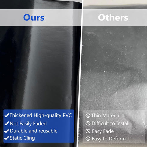 Aquarium Background Static Cling Black Fish Tank Background Wallpaper Fish Tank Backdrop Vinyl Aquarium Poster Background 24 x 12 in...