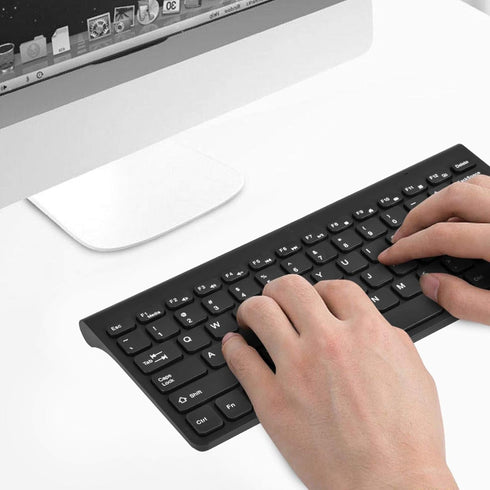 Wired Keyboard and Mouse, Ultra-Thin USB Keyboard Optical Mouse Mice Set ComboFull Size Wire Corded Keyboard Mouse Combo Set with Number Pad for L...