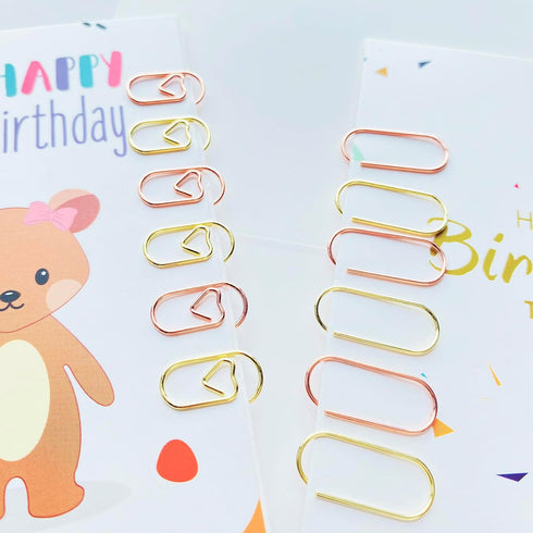 120 PCS Gold Heart Shaped Paper Clips 0.78inch Small Paper Clips Cute Mini Paperclips Invitations Paperclips Decorative Paper Clips for Office Sch...
