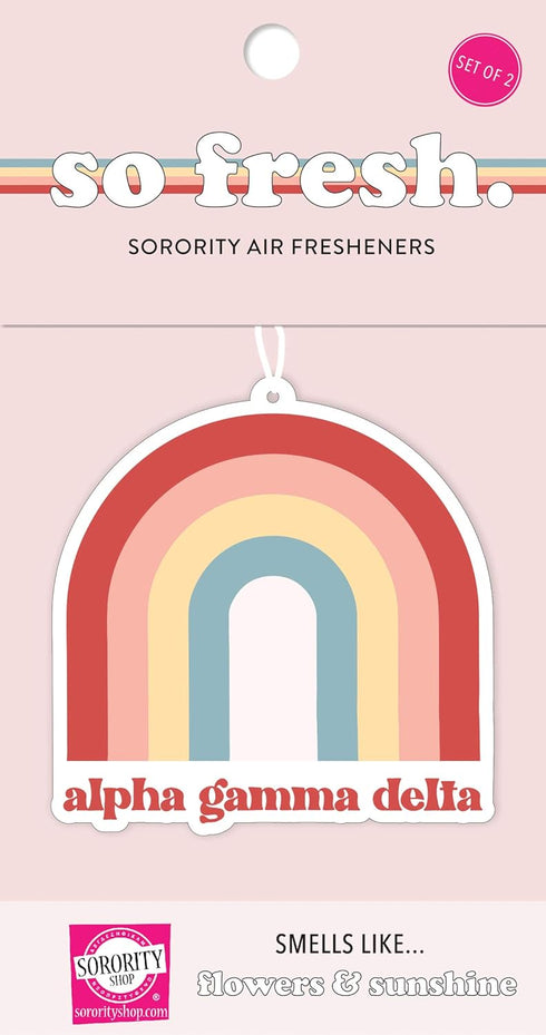 Alpha Gamma Delta - Rainbow Air Freshener - 2/Pack - Flowers & Sunshine Scent...