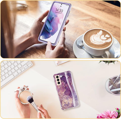 Esdot for Samsung Galaxy S21 Plus Case,Military Grade Passing 21ft Drop Test,Rugged Cover with Fashionable Designs for Women Girls,Protective Phon...
