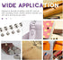 Swpeet 30Sets Sliver 8x10x10mm Chicago Screws Round Head Button Stud Slotted Screws Nail Rivet Leather Rivets Craft Belt for DIY Craft Leather Cra...