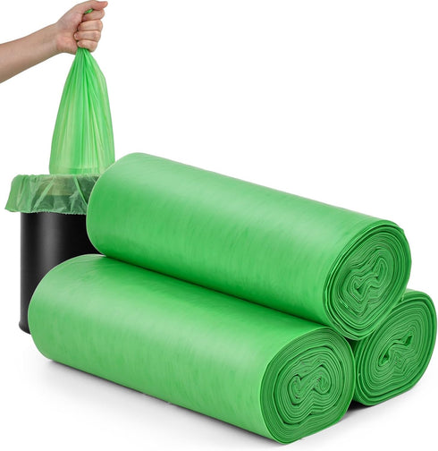 Strong 2.6 Gallon Trash Bags - 60 Count | Unscented Garbage Can Liners for Kitchen, Home, Office & Bedroom Bins | Green, Heavy Duty & Tear Resista...