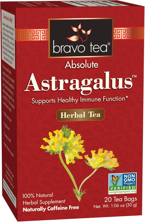 Bravo Tea Astragalus Caffeine Free 20 Tea Bags...