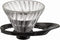 HARIO V60 VDGR-01-B Heat Resistant Glass Transparent Dripper, 01, For 1 to 2 Cups, Black, Made in Japan...