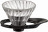 HARIO V60 VDGR-01-B Heat Resistant Glass Transparent Dripper, 01, For 1 to 2 Cups, Black, Made in Japan...