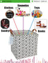 LANGYASHAN Square Storage Baskets Waterproof Canvas Children Laundry Nursery Hamper for Shelves Gift Baskets Toy Organizer Room Decor (Geometric)...