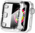 Secbolt 38mm Bling Case Compatible Apple Watch Band with Built-in Tempered Glass Screen Protector, All Around Protective Cover Frame Bumper for iW...