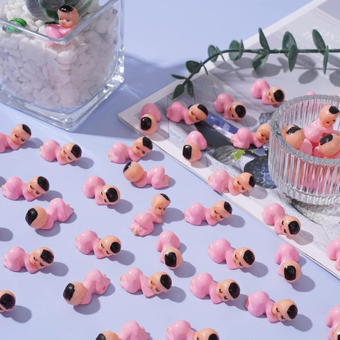 My Water Broke Baby Shower Game with 100 Mini Plastic Babies, 3 Ice Cube Trays, for Party Decorations Baby Shower Games (Pink)...