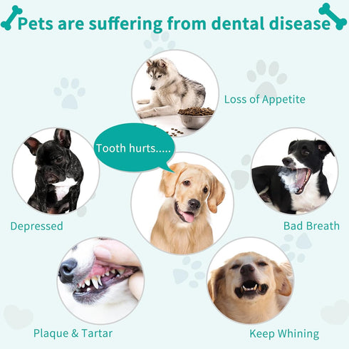 Dog Finger Toothbrush for Pet: 10pcs Puppy Teeth Brushing Kit - Doggie Dental Cleaning Fingertip Fingerbrush...