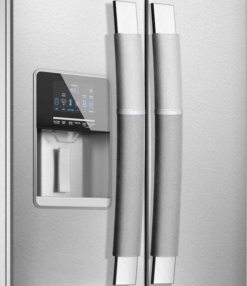 MRKG Refrigerator Door Handle Covers, Keep Your Kitchen Appliance Clean from Smudges, Drips, Food Stains, Oil, Washable Without Fading or Cracking (Gray, 2pcs)