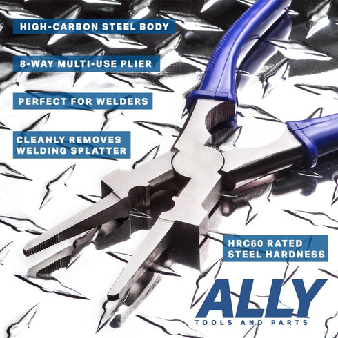 ALLY Tools Professional Multi-Functional 8" Anti-Rust MIG Welding Pliers Professional Welding Pliers - Reliable and Durable MIG Pliers...