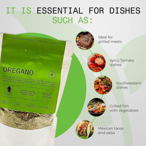 Quintal MX Mexican Natural Oregano Leaves (2 Oz) - Dried Oregano Leaves for Mexican Cuisine & Spices - Mexican seasoning Oregano Dried Leaves - Fr...