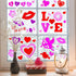 XIMISHOP 6pcs Valentine's Day Gel Window Clings,Valentine's Day Window Clings Sticker for Valentine's Day Window Decors...