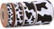 4 Rolls Total 20 Yards Cow Ribbon Cow Print Grosgrain Ribbon Animal Print Ribbons for DIY Crafts Gift Wrapping Wedding Party Christmas Decoration ...