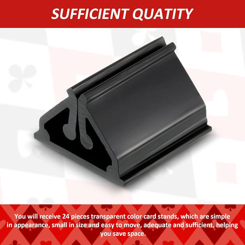 Maitys 24 Pcs Plastic Game Piece Stands Card Stands Plastic Card Holder Games Board Markers DIY Game Card Stands for Board Game Party(Black)...