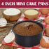 P&P CHEF 4 Inch Mini Cake Pan Set of 3, Non-Stick Round Baking Cake Pans Tins for Small Tier Smash Cakes, Non-Toxic & Solid, Stainless Steel Core ...