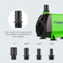 FREESEA Fountain Pump Nozzle Kit: 4 Sizes Replacement Adapters Plastic Water Spary Nozzle...