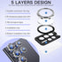 for Samsung Galaxy S24 Ultra Camera Lens Protector, Tempered Glass Lens Protector Aluminum Alloy Ring Anti Scratch Decorative Camera Cover Fit for...