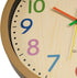 Foxtop Silent Kids Wall Clock 12 Inch Non-Ticking Battery Operated Colorful Childrens Clock for Classroom Playroom Nursery Bedrooms Kids Room Scho...