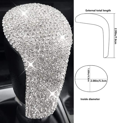 Bling Sparkly Gear Shift Knob Cover Bling Handle Cover Decorative Sticker Compatible with Mazda Accessories 2 3 6 CX3 CX5 CX8 CX9 Axela 2014-2019 ...