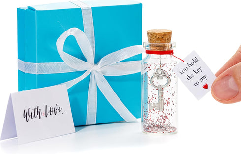 Kseniya Revta Anniversary Present for Her & Him, Romantic Gift to Boyfriend & Girlfriend, Message in Bottle I Love You Gifts Wife Husband (Key - Y...