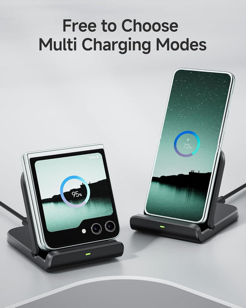 Wireless Charger for Samsung Z Flip 6, SwanScout 501S, Foldable Fast Wireless Charging Stand for Galaxy Z Flip 6/5/4/3, Charging Station for Samsu...