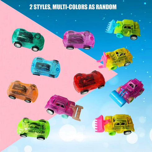 40 Pcs Pull Back Vehicles Mini Car Toys Friction Powered Racing Cars Mini Constructions Trucks for Preschool Toddlers Boys & Girls,Bulk Party Favo...