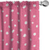 Ambesonne Pink Polka Dots Window Curtains, Monochrome Layout Pattern of Grunge Drawn Simple Rounds Illustration, Lightweight Decor 2-Panel Set wit...