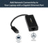 StarTech.com USB-C to Gigabit Ethernet Adapter, Thunderbolt 3 /4 Compatible, RJ45 LAN Network Converter, Windows & Mac...
