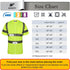 Hi Vis T Shirt Class 3 High Visibility Shirts for Men Safety Shirts with Reflective Strips and Pocket Breathable Construction Work Mesh Short Slee...