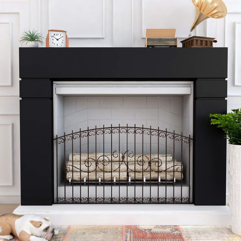 Decotalk Black Contact Paper for Cabinets Black Peel and Stick Wallpaper Matte Solid Black Wallpaper for Bedroom Decorative 17.7"x120" Black Conta...