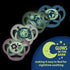 Dr. Brown's Advantage Glow-in-the-Dark Baby Pacifier, Fully Symmetrical Soother with Soft Silicone Bulb, Scooter Squirrel-Purple Nature, 6-18m, BP...