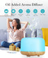 500ml Essential Oil Diffuser-Humidifier,Aroma Diffuser for Home with 7 Colors Light,Remote Control Auto off Ultrasonic Cool Mist Diffuser-Air Diff...