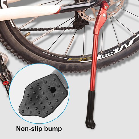 Adjustable Bicycle Kickstand, Rear Side Bike Stand,Adult Bike Kickstand Parking Rack, Black Bike Kickstand Fit for 24 26 27.5 29 inch Mountain Bik...